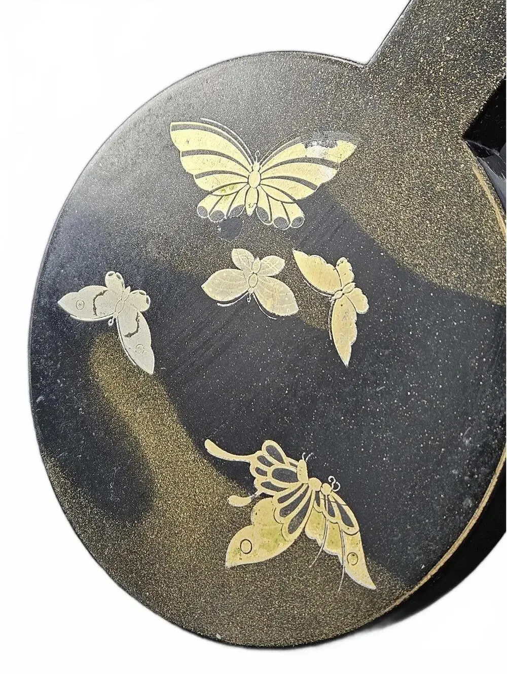 Vtg Smithsonian Japan Nesting Double Hand Mirror Maki-e Lacquer Otagiri Style
